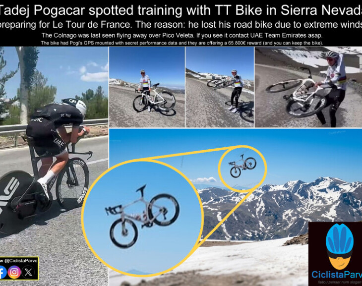 Tadej Pogacar spotted training with TT Bike in Sierra Nevada