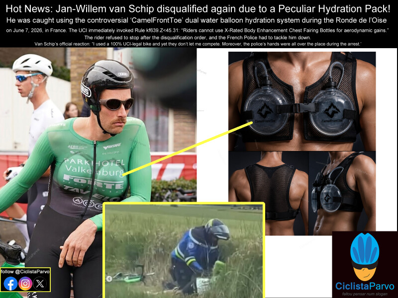 Hot News: Jan-Willem van Schip disqualified again due to a Peculiar Hydration Pack!