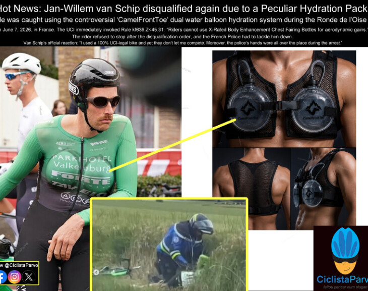 Hot News: Jan-Willem van Schip disqualified again due to a Peculiar Hydration Pack!