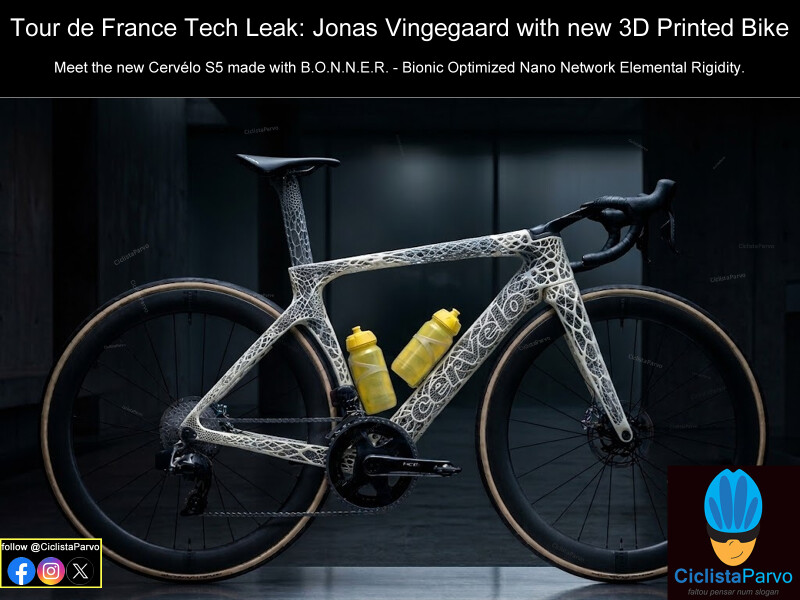 Tour de France Tech Leak: Jonas Vingegaard with new 3D Printed Bike