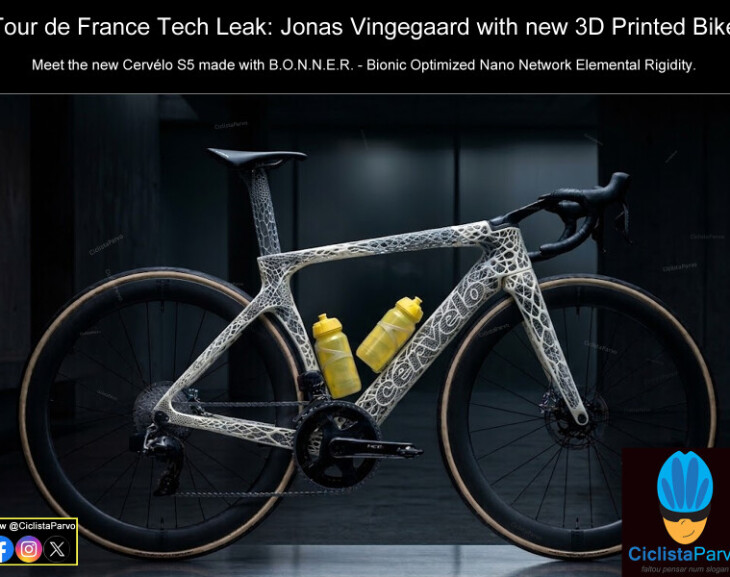 Tour de France Tech Leak: Jonas Vingegaard with new 3D Printed Bike