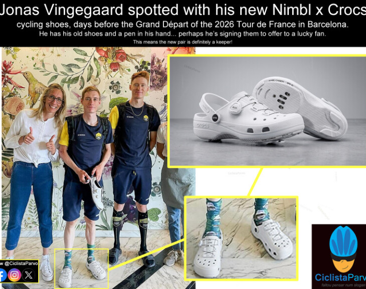 Jonas Vingegaard spotted with his new Nimbl x Crocs