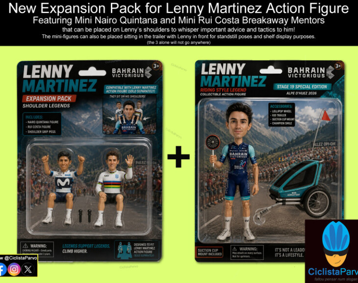 New Expansion Pack for Lenny Martinez Action Figure Featuring Mini Nairo Quintana and Mini Rui Costa Breakaway Mentors