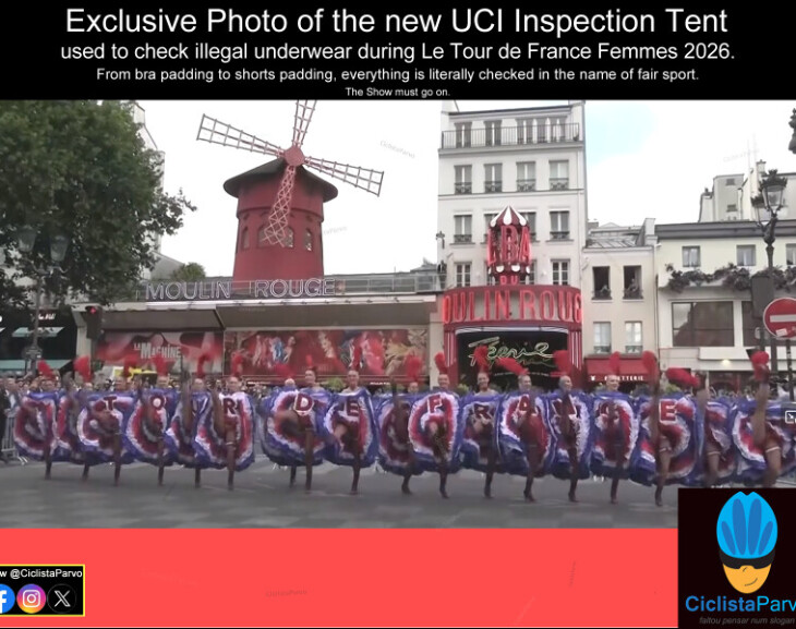 Exclusive Photo of the new UCI Inspection Tent used to check illegal underwear