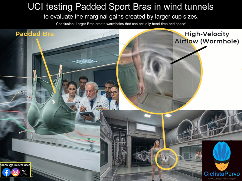 UCI testing Padded Sport Bras in wind tunnels